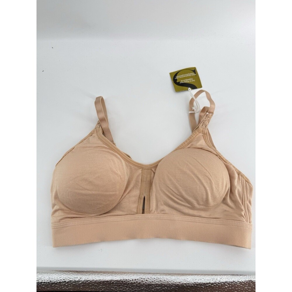 Simple Wishes Women's Pumping & Nursing Bra Beige M Busty NWT